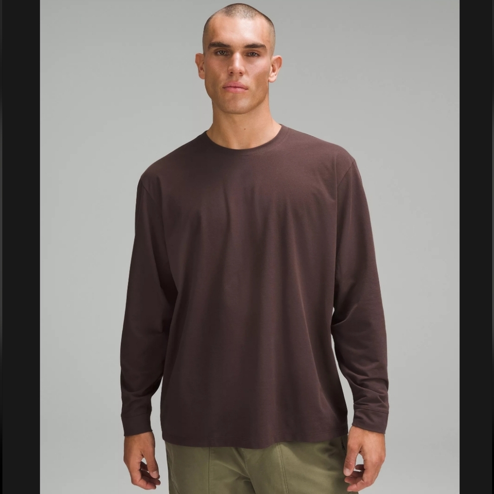 Lululemon Athletica Brown Long Sleeve Tee Relaxed Fit